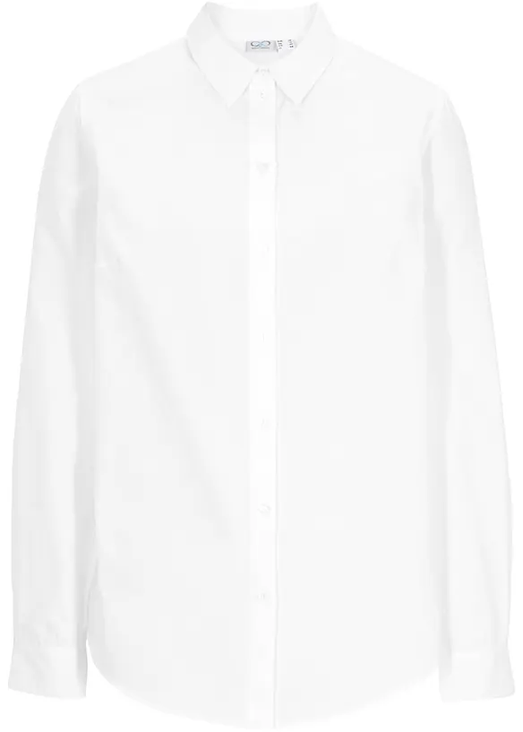 Skjortebluse i ren bomull, bonprix