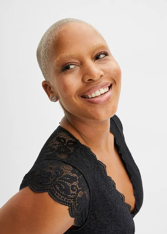 Fløyelsbody uten bøyle, bonprix