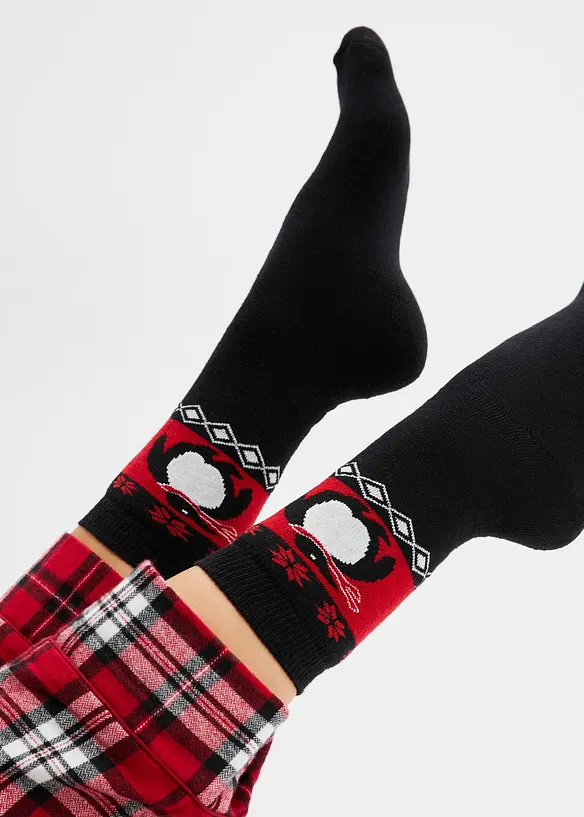 Termosokker (3-pack) med mykt frottefôr og satengsløyfe, bpc bonprix collection