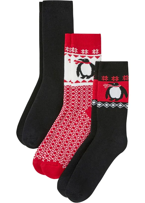 Termosokker (3-pack) med mykt frottefôr og satengsløyfe, bpc bonprix collection