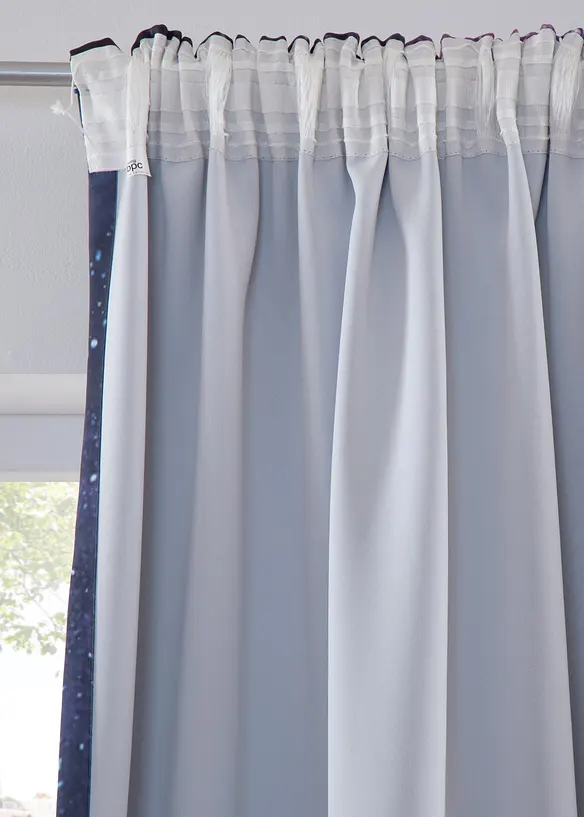 Mørkleggingsgardin med natthimmel-motiv (2-pack), bonprix