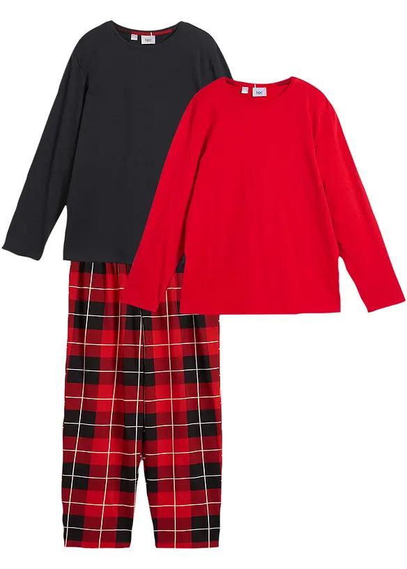 Pyjamas i 100% økologisk bomull (3-delt sett), bonprix