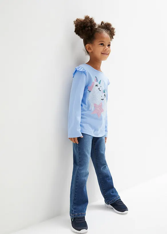 Bootcut-jeans Mid Waist med komfortlinning, bonprix