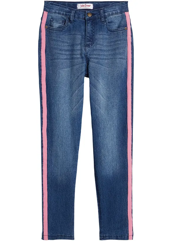 Termojeans med jerseyfôr, Mid Waist, bonprix