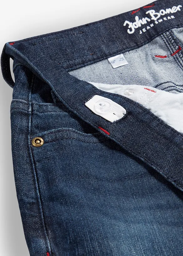 Loose Fit stretch-jeans med regulerbar linning, Straight, bonprix