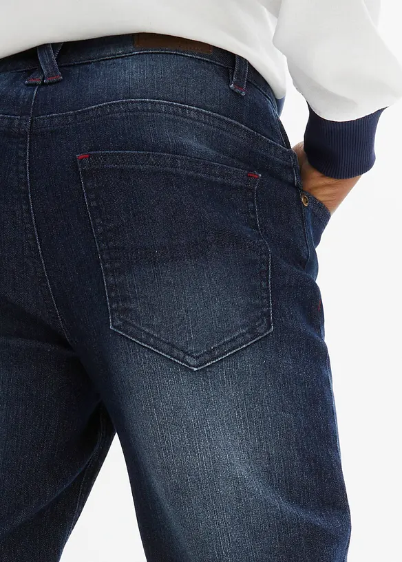 Loose Fit stretch-jeans med regulerbar linning, Straight, bonprix