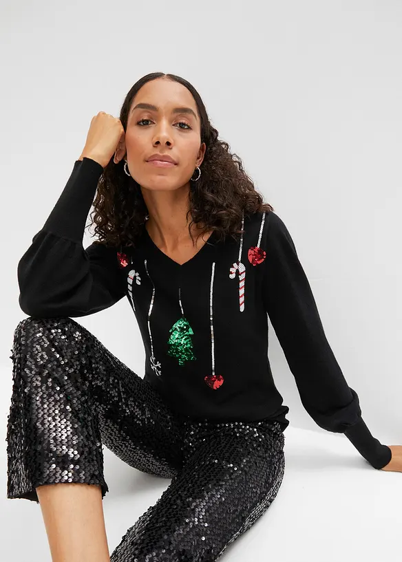 Finstrikket genser, bonprix