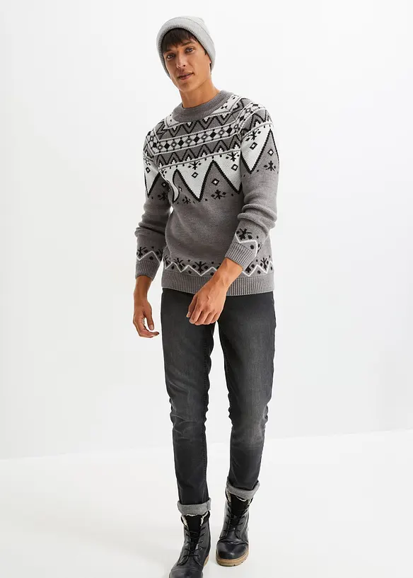 Genser med koftemønster, John Baner JEANSWEAR