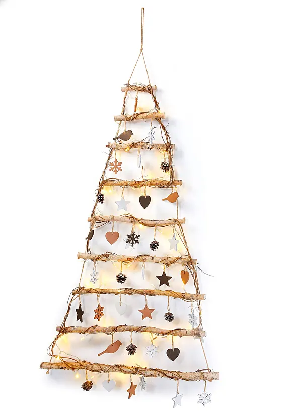 LED-veggpynt formet som et juletre, bonprix
