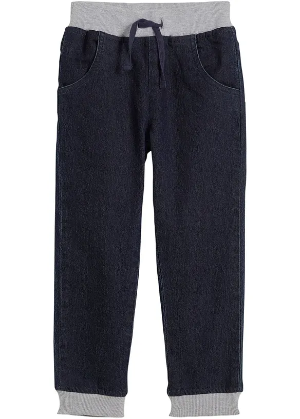 Termobukse med jerseyfôr, Mid Waist, bonprix