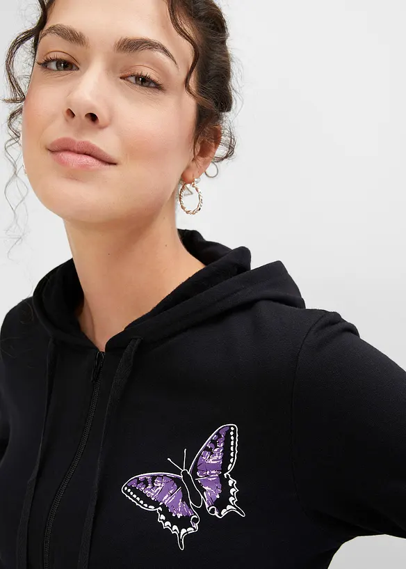 Kosedress av sweat-materiale med stikklommer, bonprix