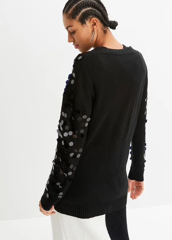 Strikkejakke med paljetter, BODYFLIRT boutique