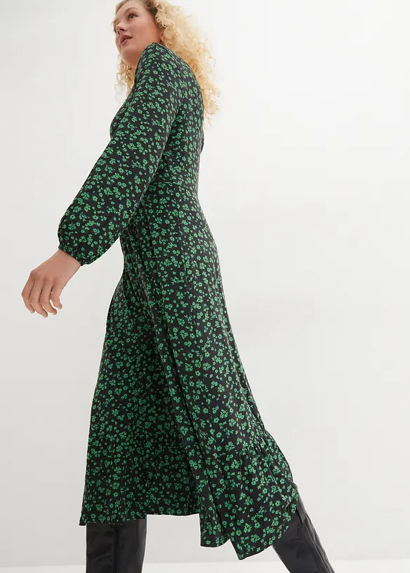 Trikotkjole i lett viskosemiks, bonprix