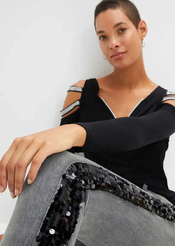Skinny jeans med paljetter, BODYFLIRT