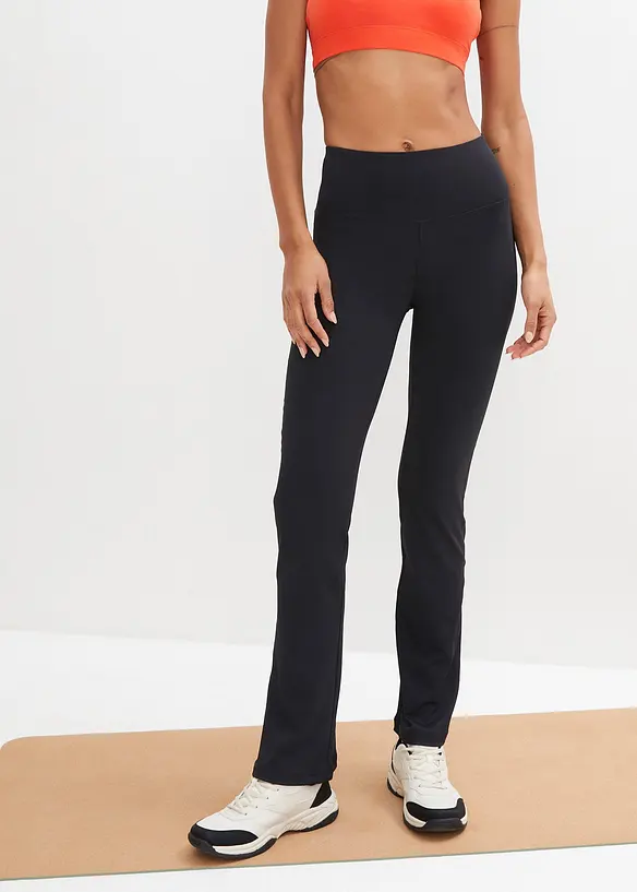 Shape-treningsbukse med lomme, utskrådde ben, bonprix