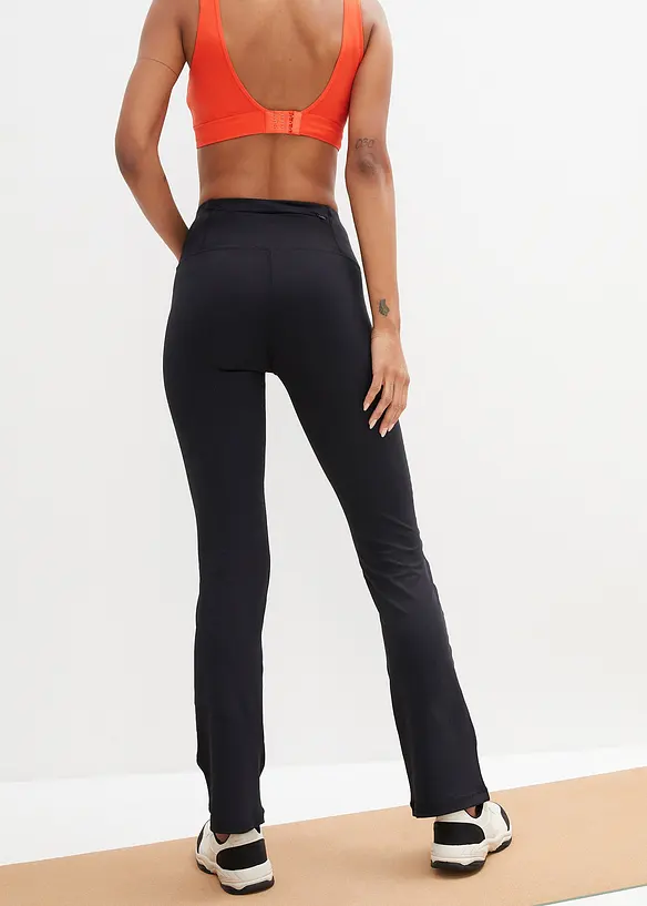 Shape-treningsbukse med lomme, utskrådde ben, bonprix