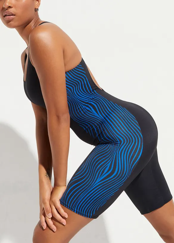 Hurtigt&oslash;rkende treningsbadedrakt med lange ben, bonprix