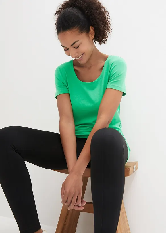 Lang topp med skrift (2-pack), bonprix