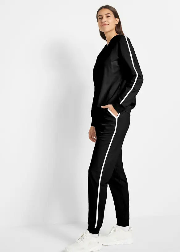 Joggedress i 100% bomull (2-delt sett), bonprix