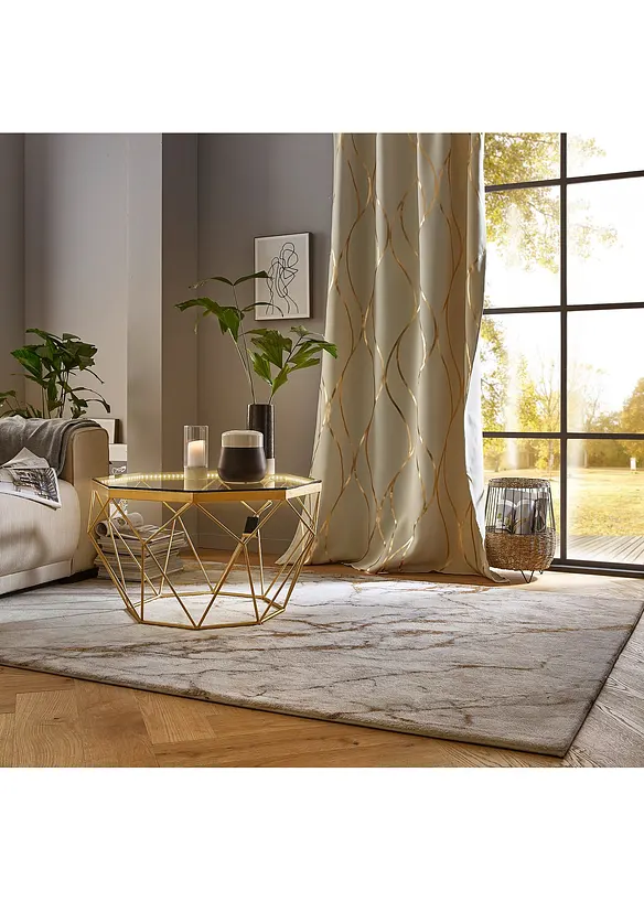 M&oslash;rkleggingsgardin med glanstrykk (1-pack), bonprix