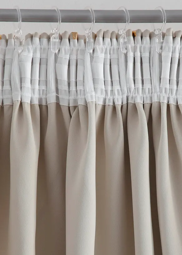 M&oslash;rkleggingsgardin med glanstrykk (1-pack), bonprix