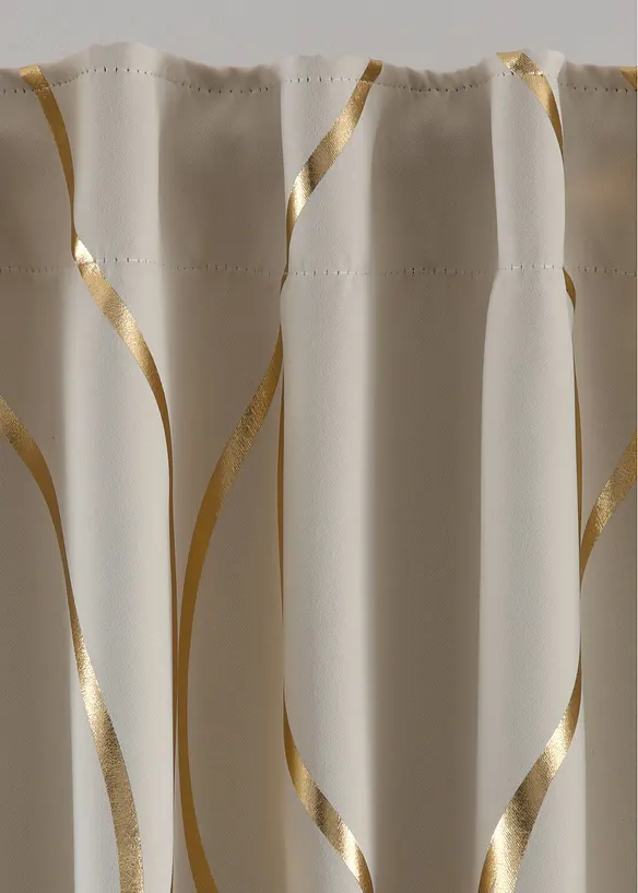 M&oslash;rkleggingsgardin med glanstrykk (1-pack), bonprix