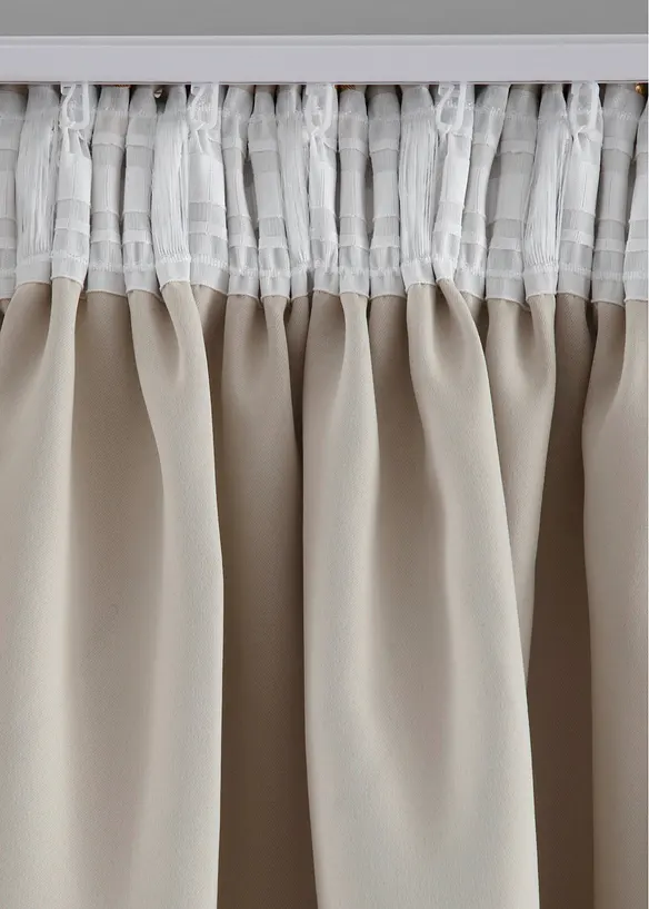 M&oslash;rkleggingsgardin med glanstrykk (1-pack), bonprix