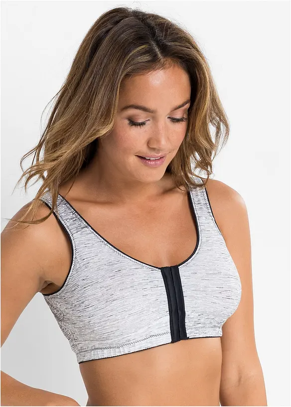 BH uten b&oslash;yle med lukning foran og &oslash;kologisk bomull (2-pack), bonprix