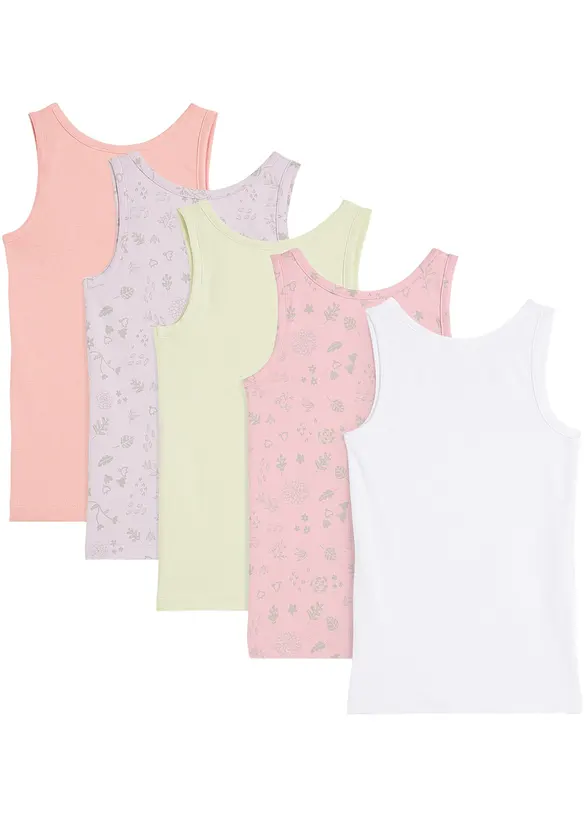 Trøye med myk bomull (5-pack), bonprix