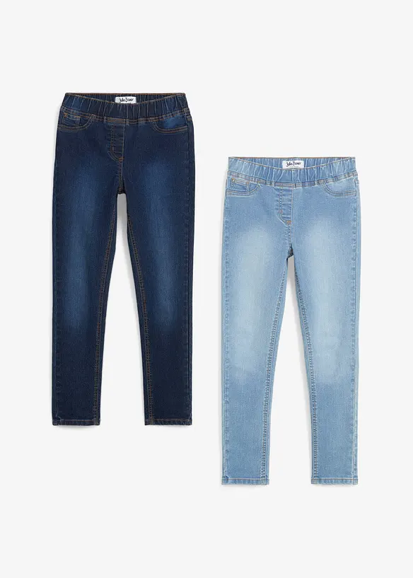 Jeggings Mid Waist (2-pack), bonprix
