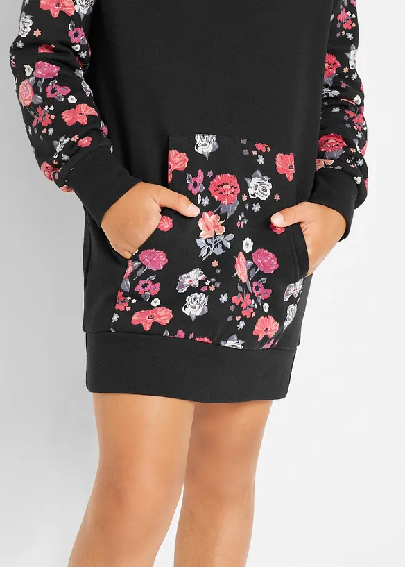Sweatkjole i 100% bomull for barn, bonprix