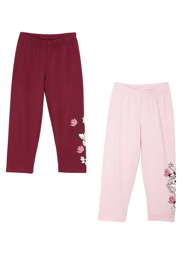 Caprileggings med økologisk bomull (2-pack), bonprix