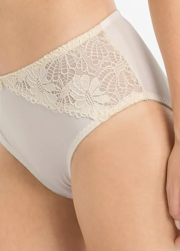 H&oslash;y truse med blonder (2-pack), bonprix