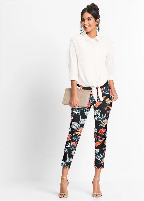 Bukse med stretch, 7/8 lang, bonprix