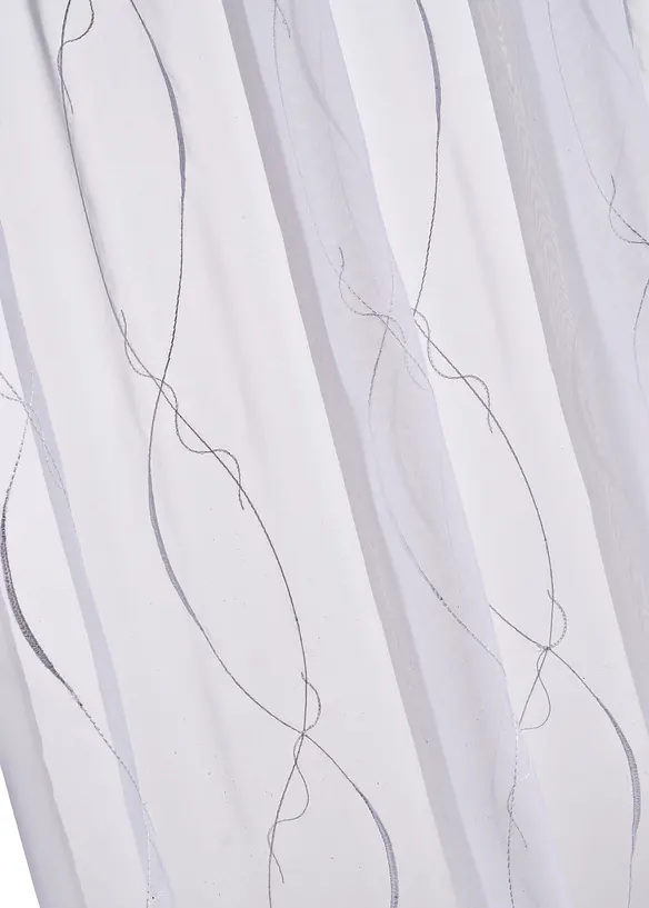 Gardin med resirkulert polyester og broderi, bonprix