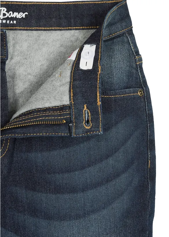 Termojeans med fleecefôr, Slim Fit, bonprix