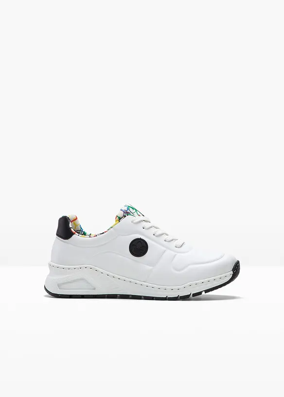 Komfort-sneakers med polstret inners&aring;le fra Rieker, Rieker