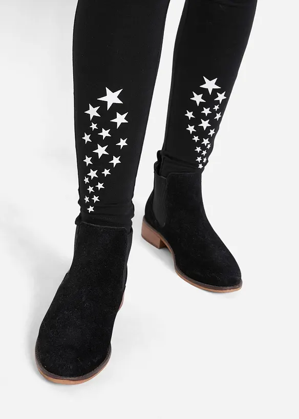 Leggings i elastisk materialmiks med økologisk bomull, bonprix