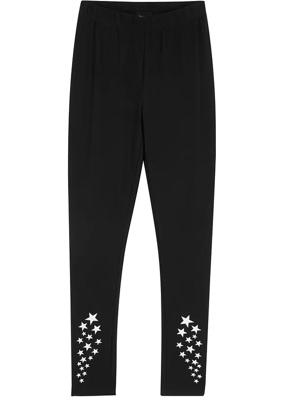 Leggings i elastisk materialmiks med økologisk bomull, bonprix