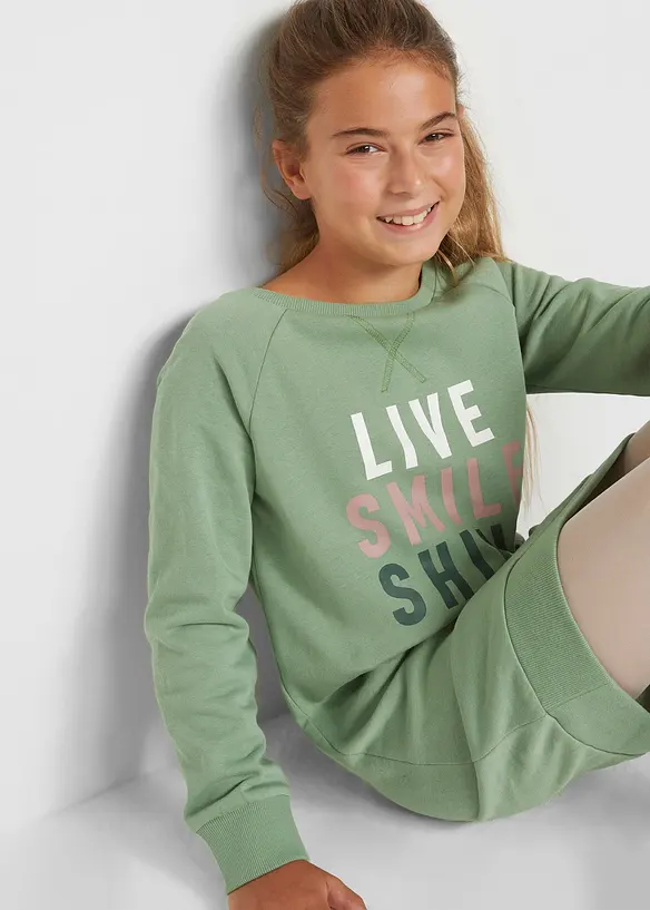Sweathirtkjole i 100% økologisk bomull, bonprix
