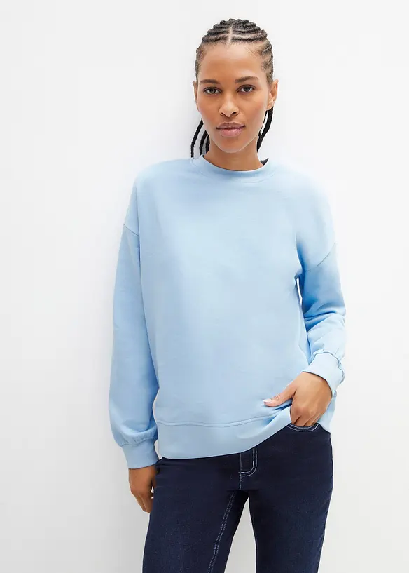 Oversized sweatshirt i 100% bomull, bonprix