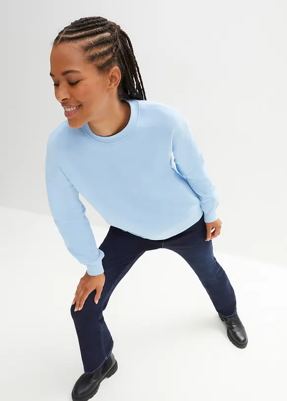 Oversized sweatshirt i 100% bomull, bonprix