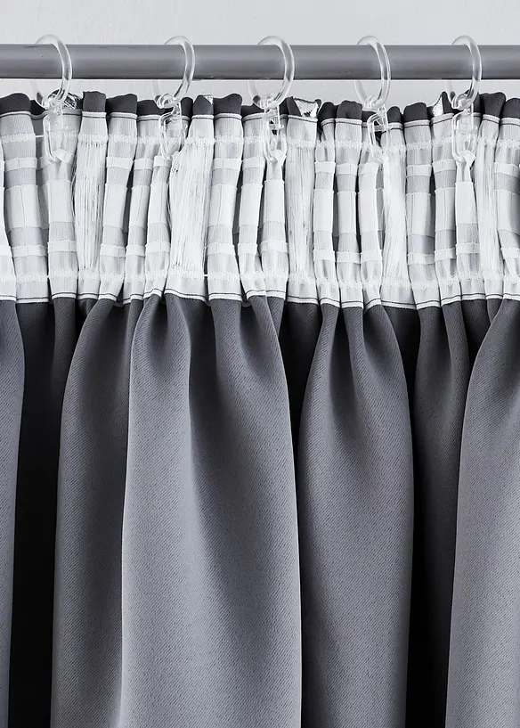 M&oslash;rkleggingsgardin med glanstrykk (1-pack), bonprix