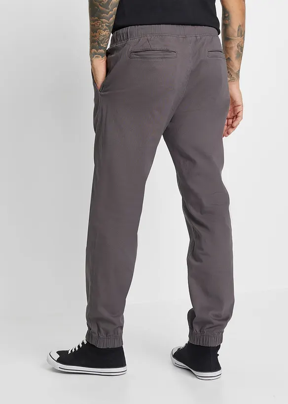 Relaxed Fit pull on-chinos med stretch, Straight, bonprix