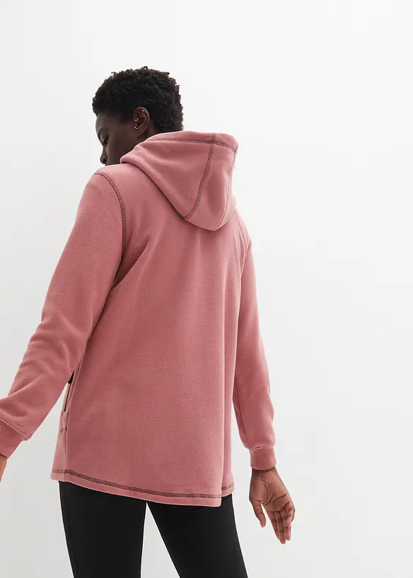 Fleecejakke med glidel&aring;slommer, bonprix