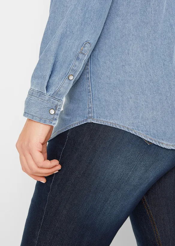 Jeansskjorte, lang arm, bonprix