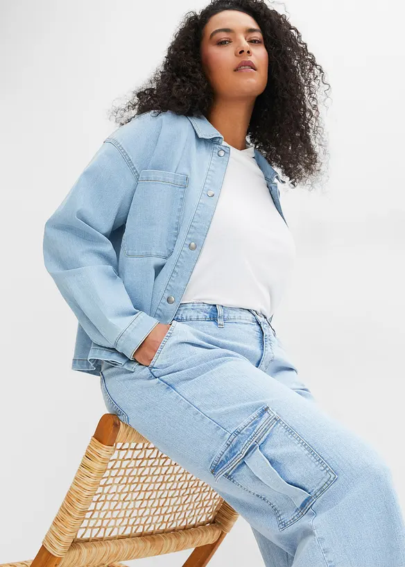 Cargojeans Mid Waist, Wide Leg, bonprix