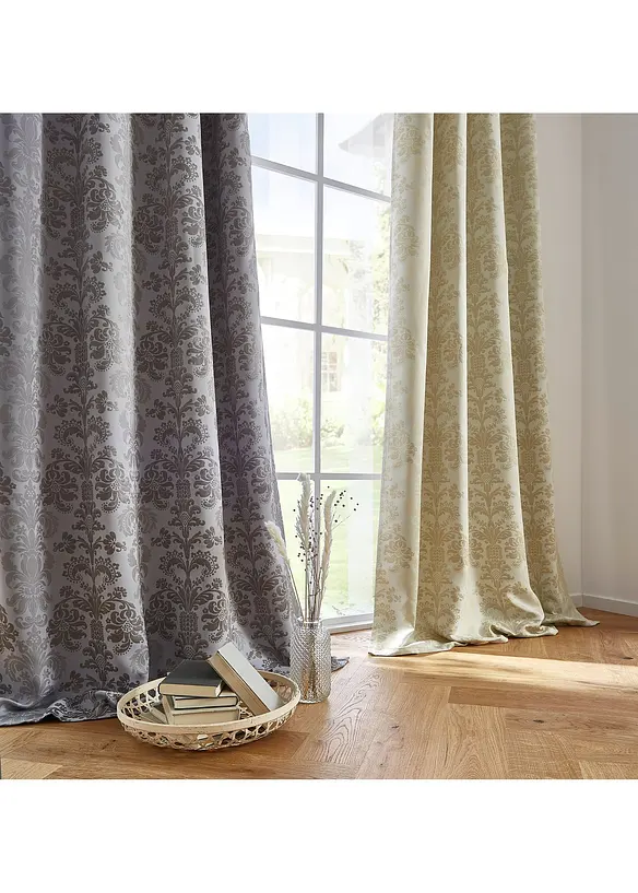 Lystett gardin i jacquard med termofunksjon (1-pack, bonprix
