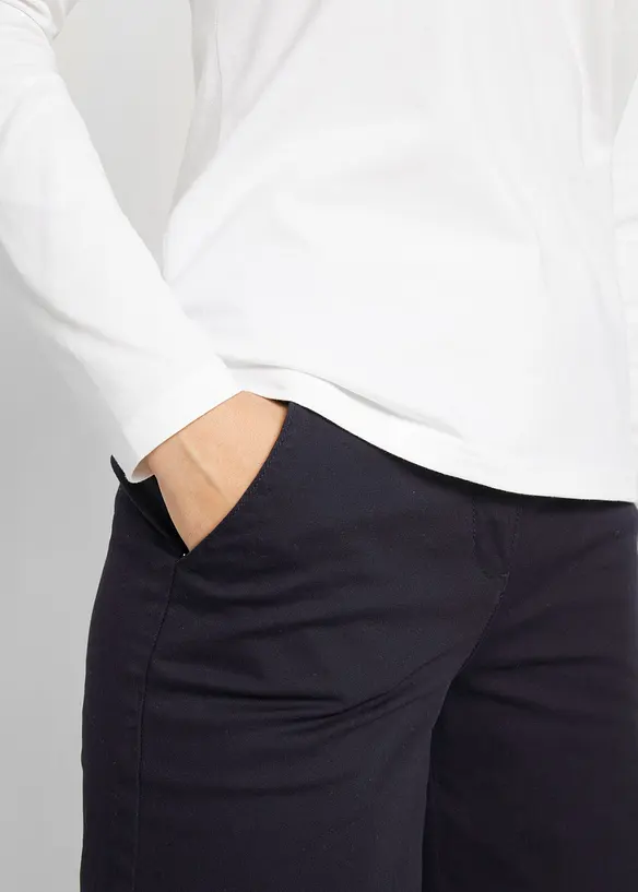 Langermet topp i økologisk bomull, bonprix