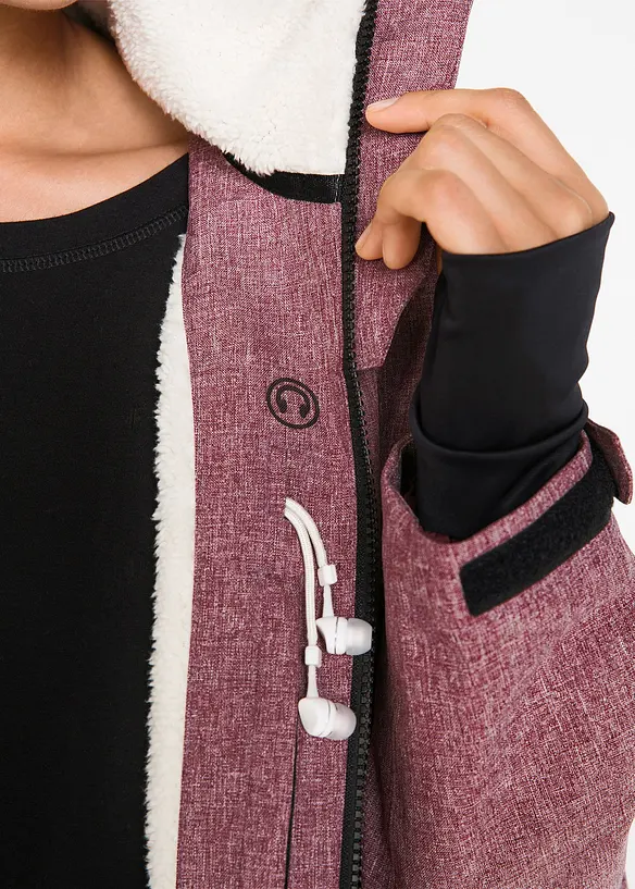 Outdoor-funksjonsjakke med teddyfleece, vanntett, bonprix